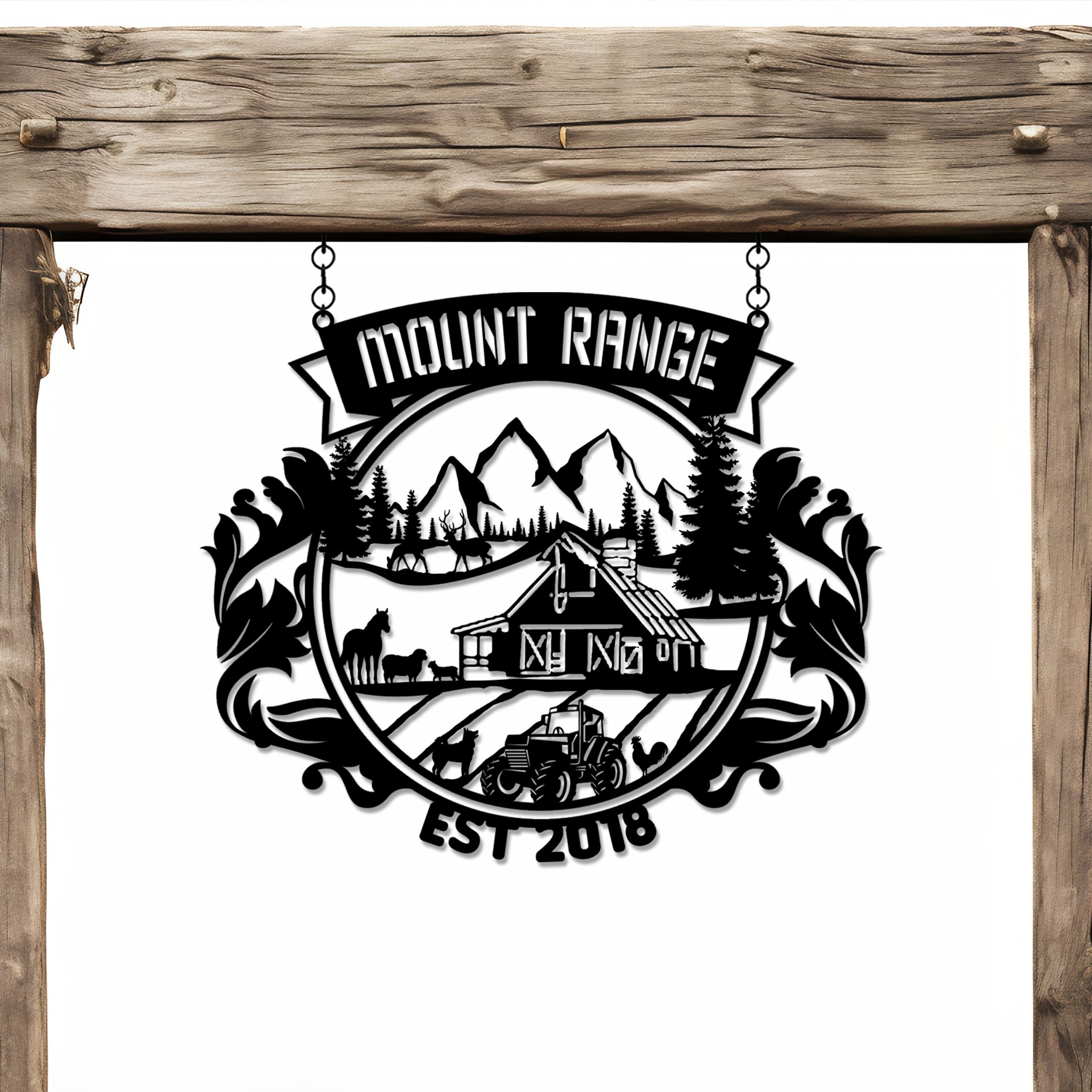 Personalized Ranch Metal Name Sign, Custom Metal Family Name Sign, Custom Unique Family Gift, FarmHouse Name Sign, Christmas Gift for Family