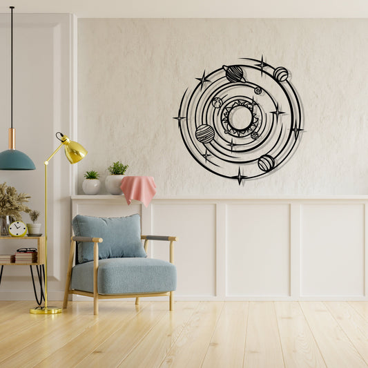 Galaxy Metal Wall Art, Child Room Metal Wall Decor, Porch Metal Wall Art, Gift For Her, Space Metal Decor, Unique Metal Gift, Bedroom Decor