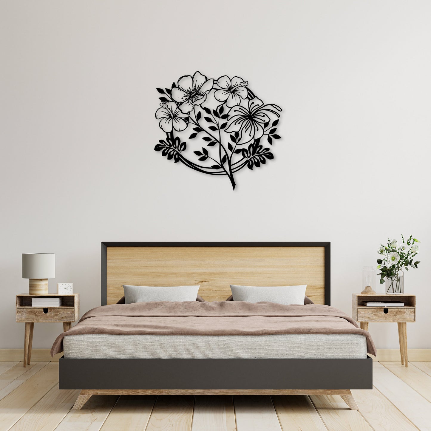 Flower Metal Wall Art, Boucle Flower Metal Wall Decor, Headboard Metal Wall Art, Kitchen Wall Art, Valentine's Day Gift, Sea Lovers Birthday