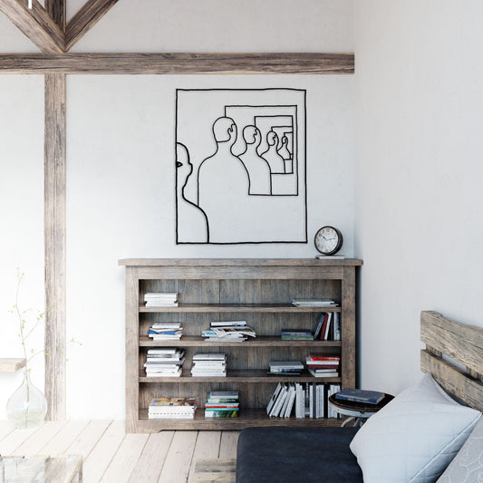 Face Metal Line Art, Unique Abstract Metal Wall Art, Unique Birthday Gift, Paradox Metal Line Art, Livingroom Wall Art, Christmas Gift