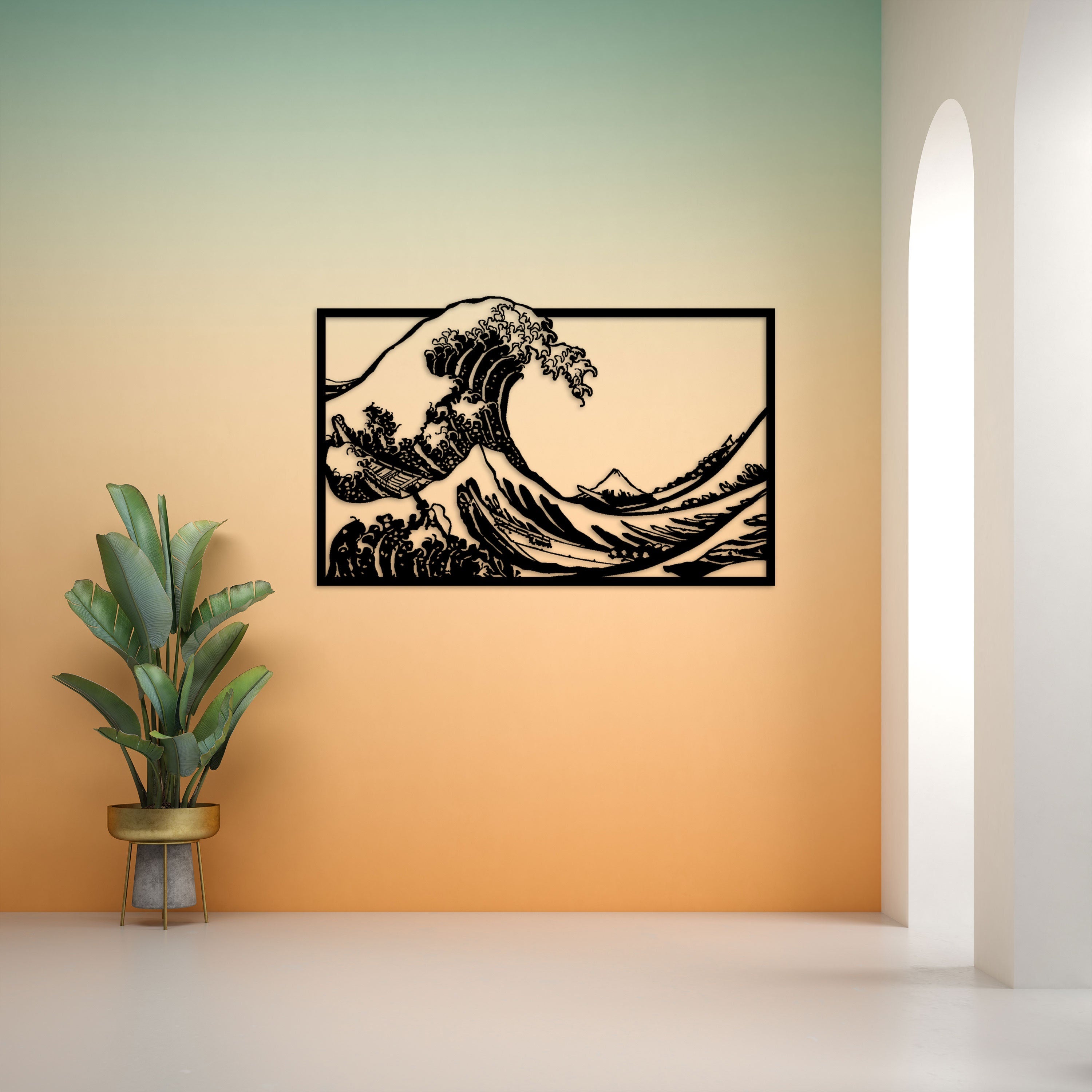 The Great Wave Metal Wall Art, Hokusai Katsushika Metal Wall Art, Office Wall Art, iconic metal wall art, Housewarming Gift, Christmas Gift