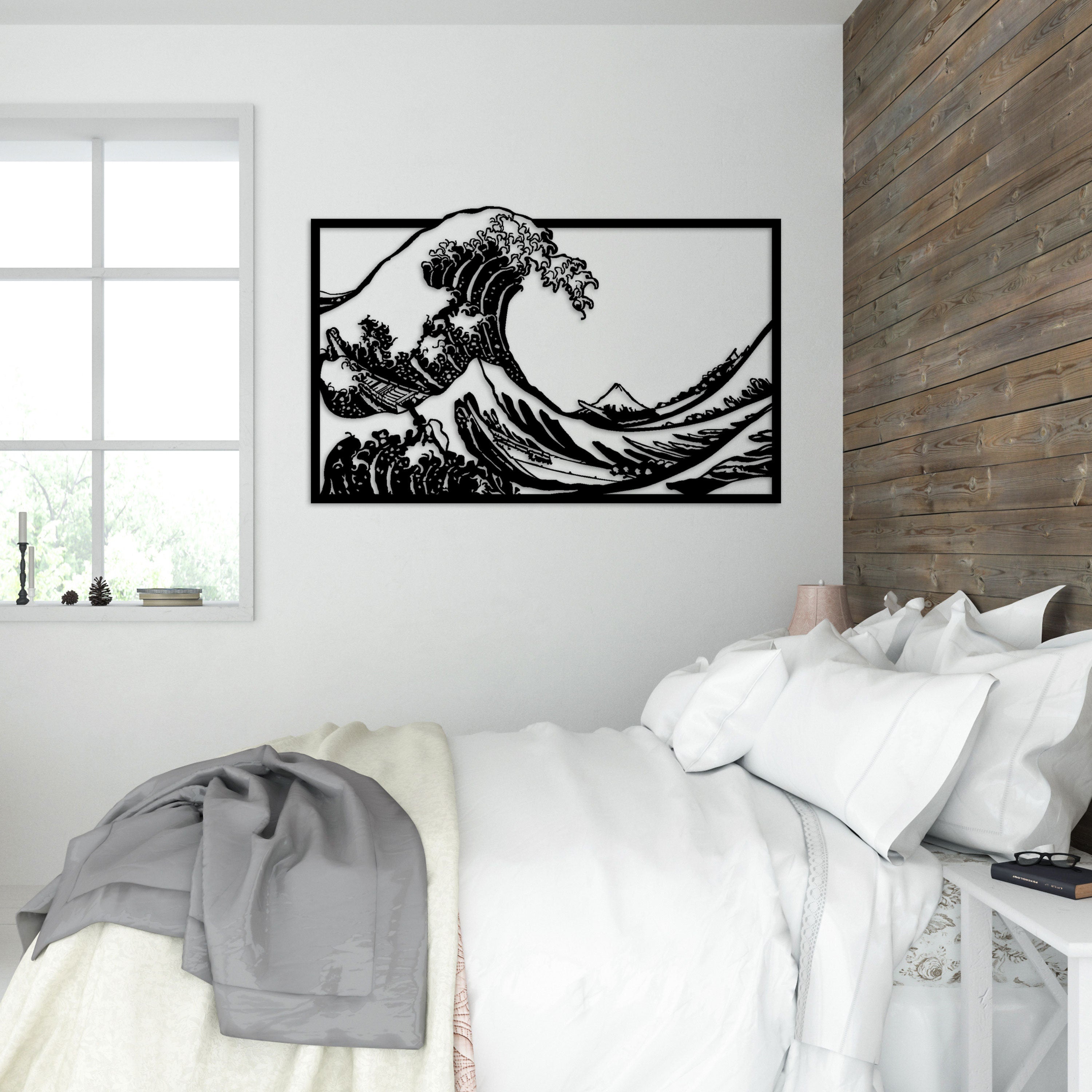 The Great Wave Metal Wall Art, Hokusai Katsushika Metal Wall Art, Office Wall Art, iconic metal wall art, Housewarming Gift, Christmas Gift