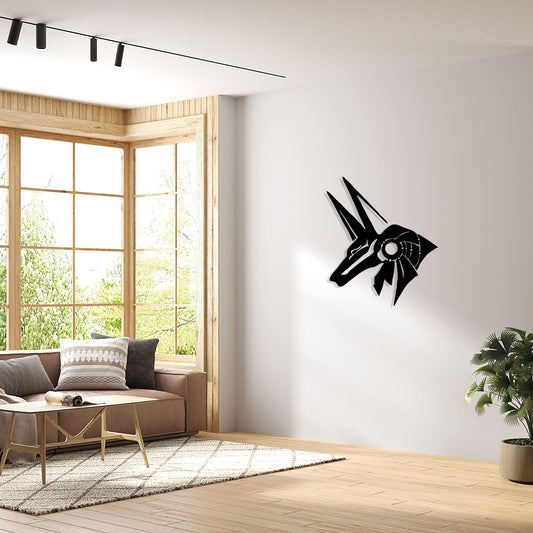 Anubis Metal Wall Art, Egyptian Lovers Unique Birthday Gift, Valentines Day Gift , Iconic Mythology Metal Art, Easy to Hang, Housewarming