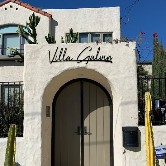 Custom Metal Villa Name Sign, Personalized Casa Name Sign, Unique Custom Metal Family Name, Best Anniversary Gift, Christmas Gift