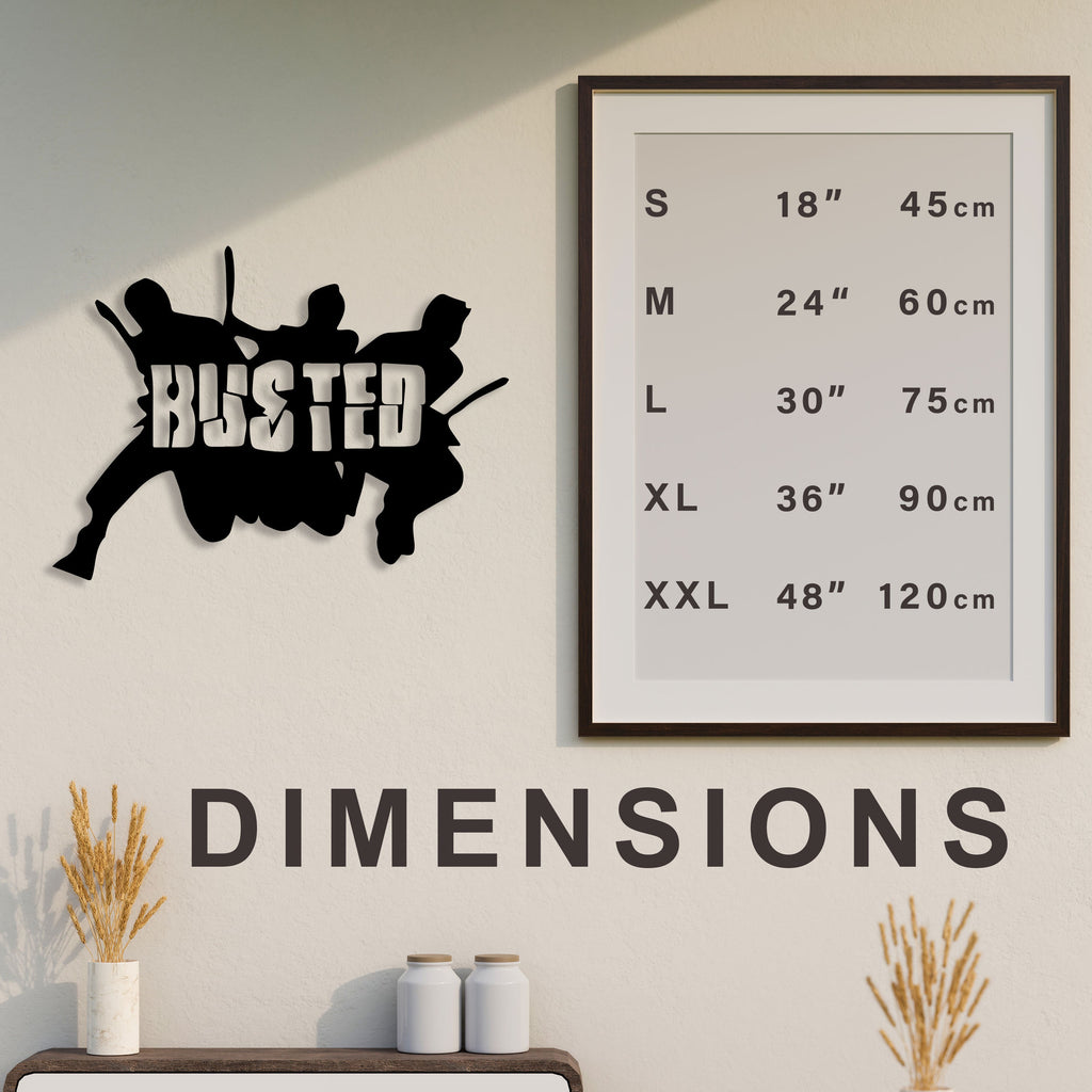 Busted Band Guitar Metal Wall Art, Rock n Roll Metal Wall Decor, Musican Lovers Gift, Bar Metal Decor, Valentine's Day Gift, Macthless Gift