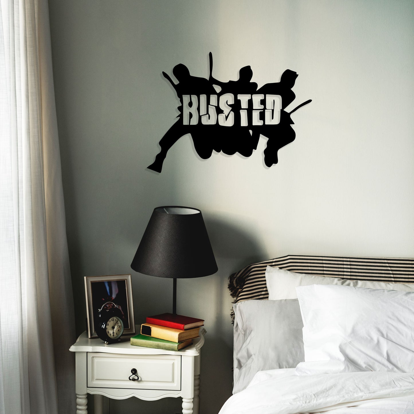 Busted Band Guitar Metal Wall Art, Rock n Roll Metal Wall Decor, Musican Lovers Gift, Bar Metal Decor, Valentine's Day Gift, Macthless Gift