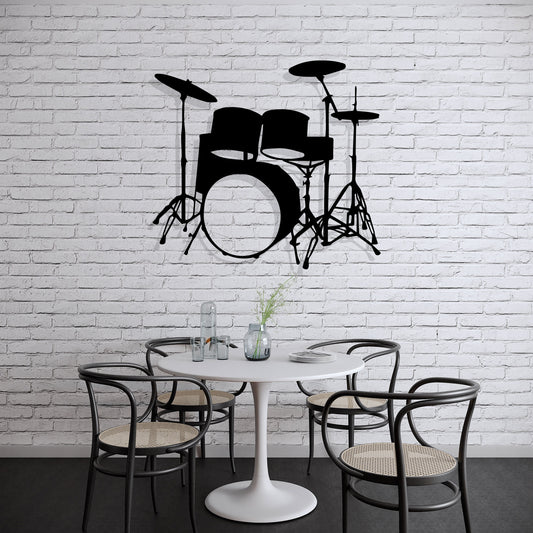 Drums Metal Line Wall Art, Line Art Metal Musican, Unique Musicians Lovers Gift, Music Room Unique Decor, Gift for Her, Valentine's Day Gift