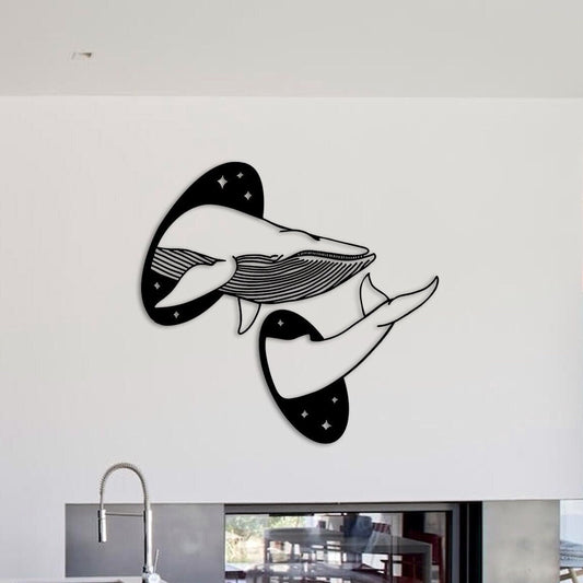 Whale Metal Wall Art, Modern Livingroom Wall Art, Wire Whale Wall Art, Wall Art With Ocean Theme, Nautical Metal Decor, Gift for Her