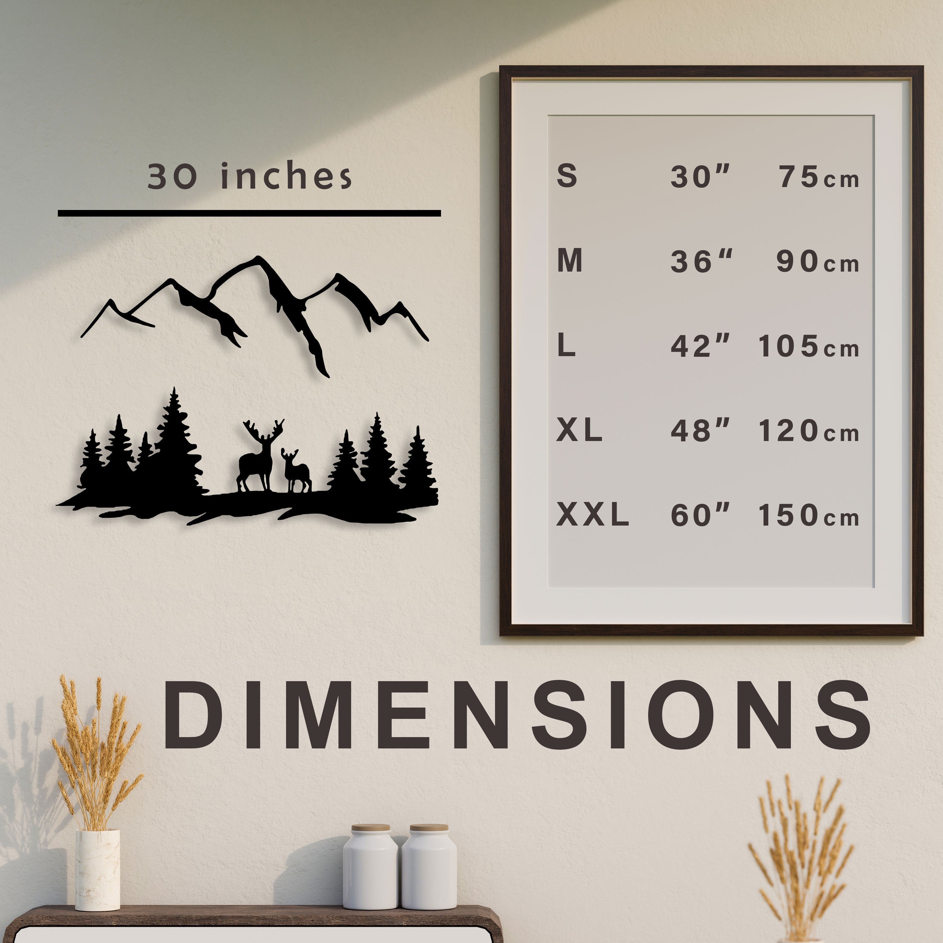 Mountain Forest Metal Wall Art, Kitchen Metal Wall Decor, Mountain Metal Wall Decor, Forest Lover Gift, Unique Birthday Gift, Gift for him