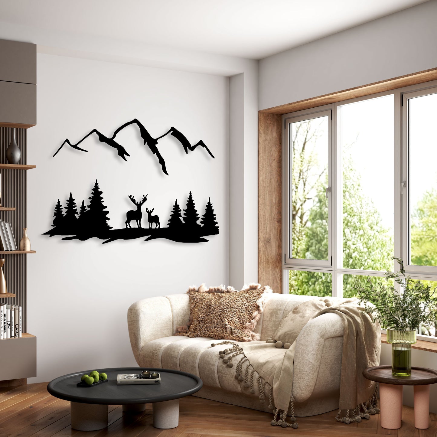 Mountain Forest Metal Wall Art, Kitchen Metal Wall Decor, Mountain Metal Wall Decor, Forest Lover Gift, Unique Birthday Gift, Gift for him
