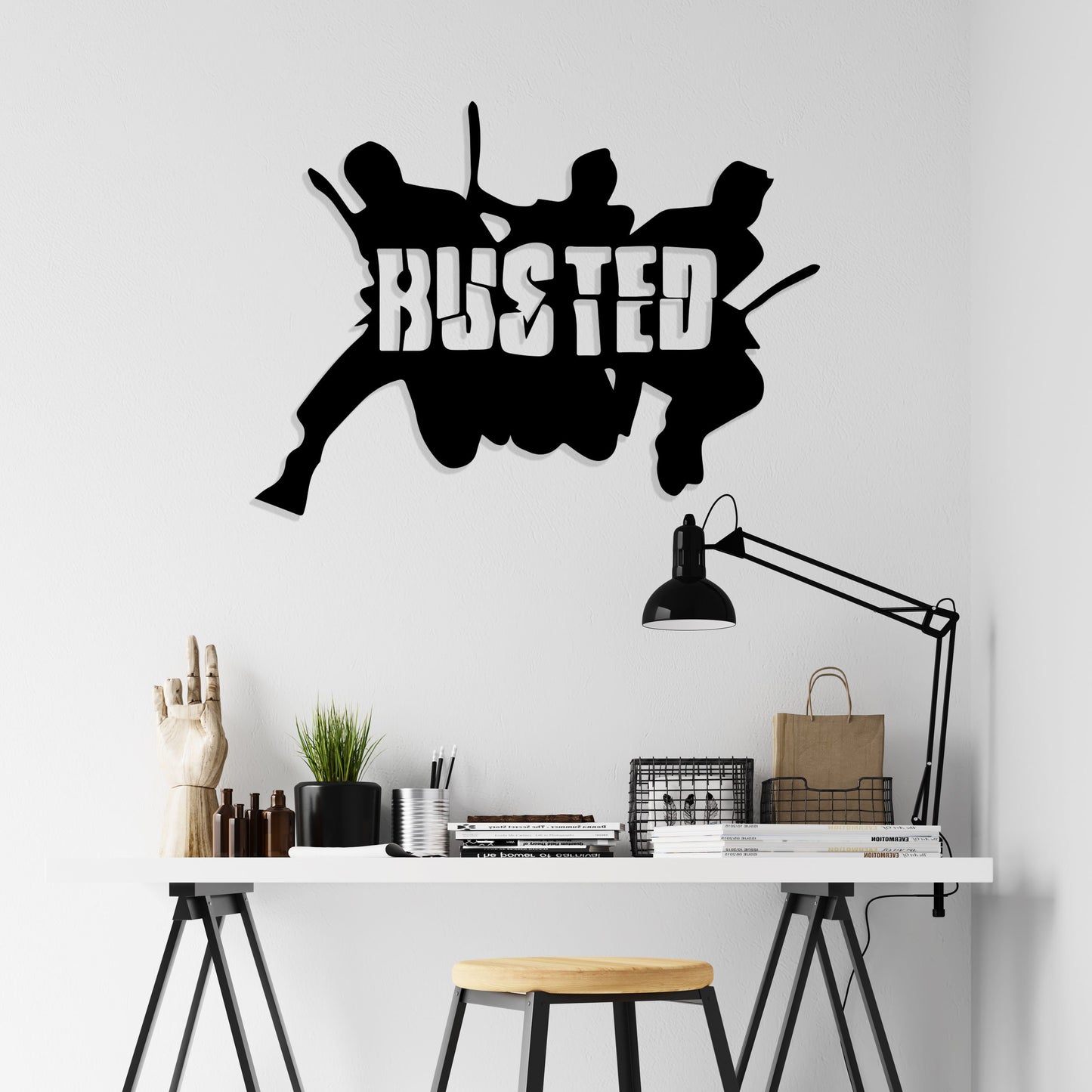 Busted Band Guitar Metal Wall Art, Rock n Roll Metal Wall Decor, Musican Lovers Gift, Bar Metal Decor, Valentine's Day Gift, Macthless Gift