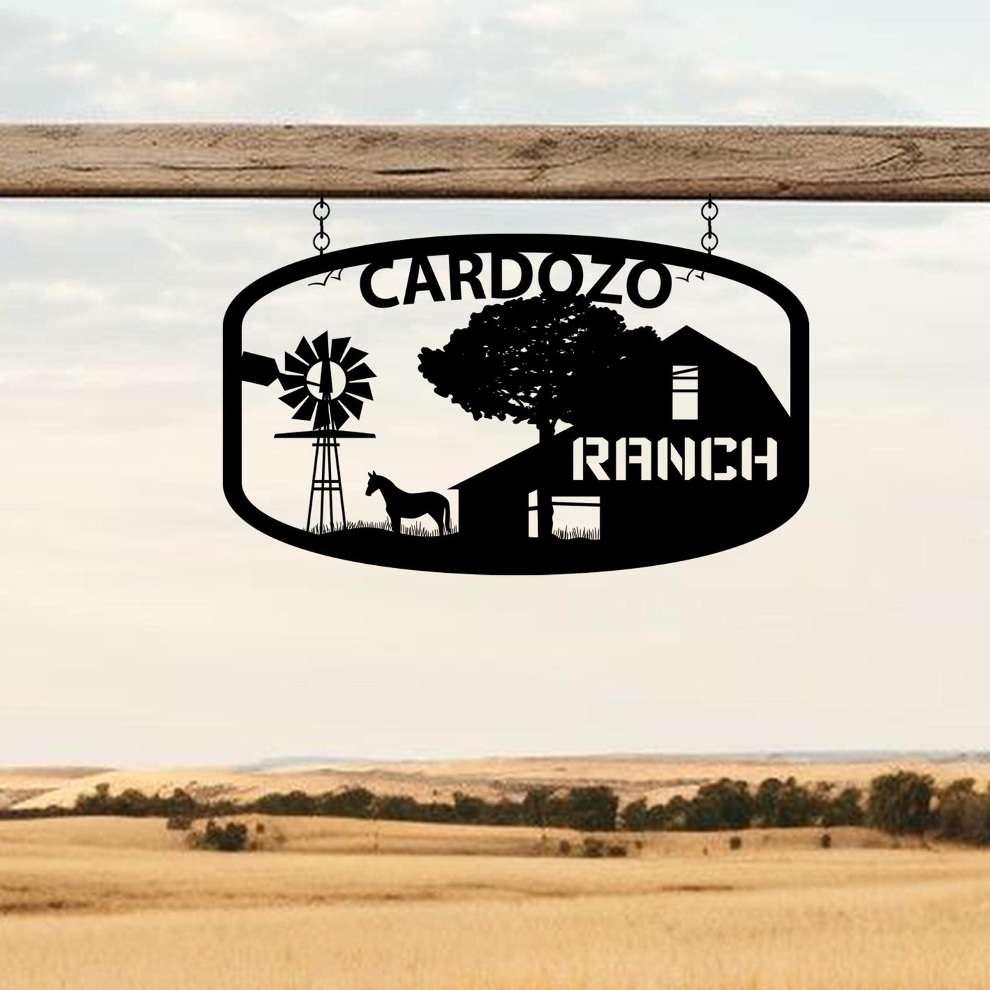 Personalized Metal Ranch Name Sign, Custom Metal Horse Barn Sign, Farm Family Name Metal Sign, Gift for Dad, Unique Gift for Family