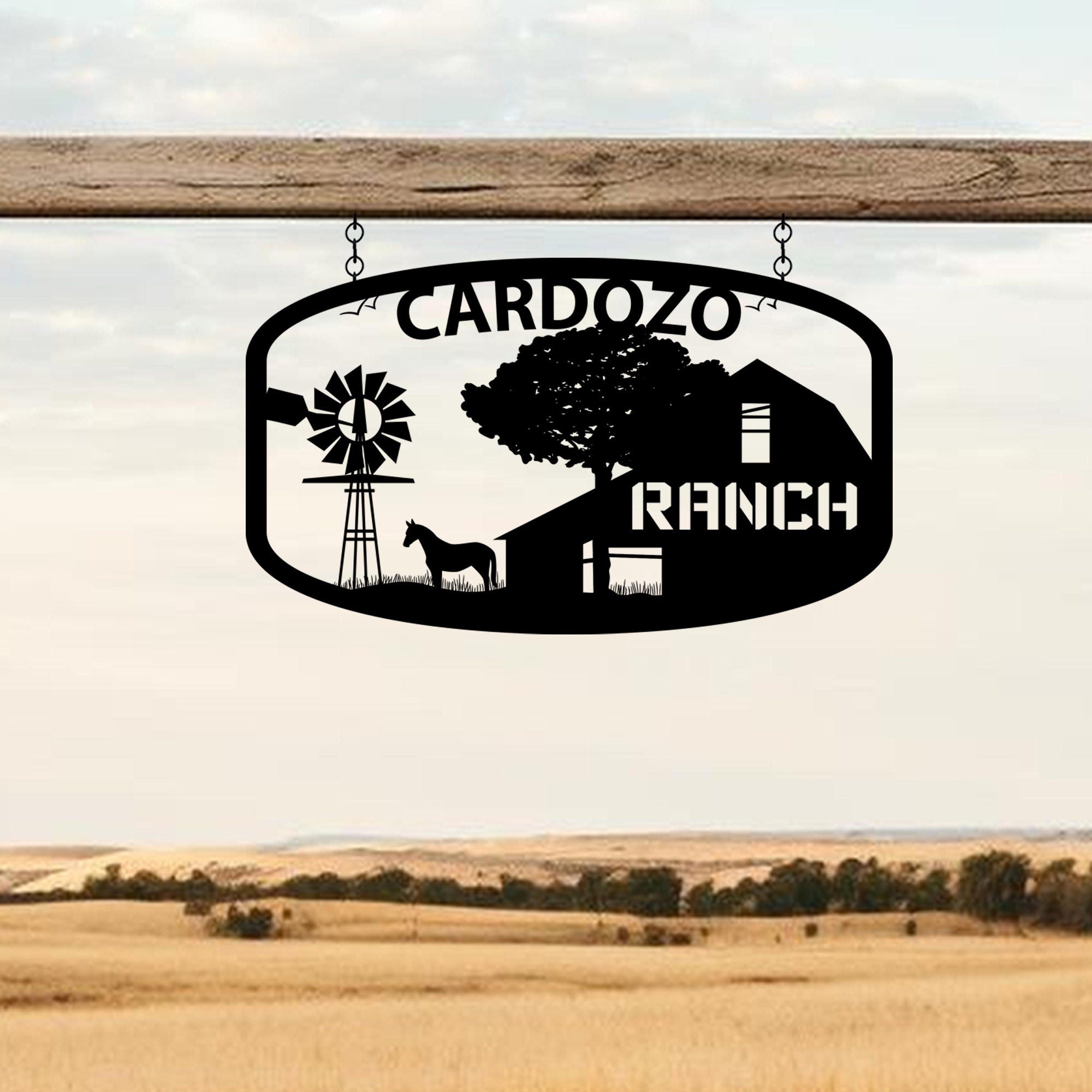 Personalized Metal Ranch Name Sign, Custom Metal Horse Barn Sign, Farm Family Name Metal Sign, Gift for Dad, Unique Gift for Family