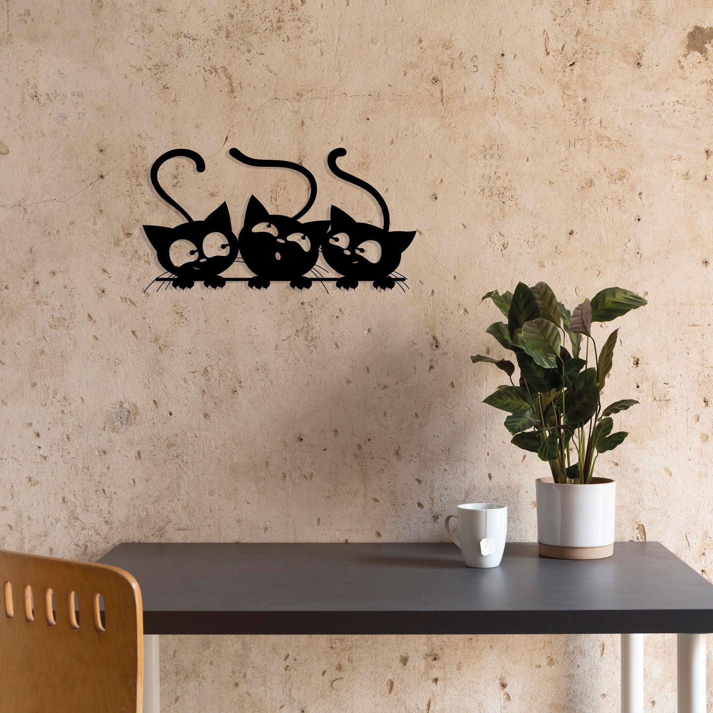 Cats Metal Line Wall Artt, Cat Wire Metal Wall Decor, Cat House Decor, Childs Room Door Sign, Cat Lovers Birthday Gift, Christmas Gift