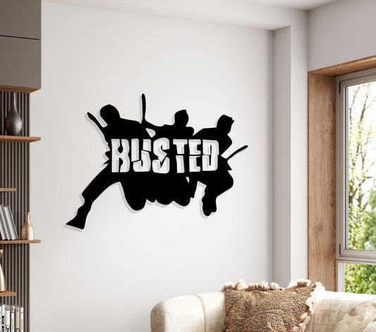 Busted Band Guitar Metal Wall Art, Rock n Roll Metal Wall Decor, Musican Lovers Gift, Bar Metal Decor, Valentine's Day Gift, Macthless Gift
