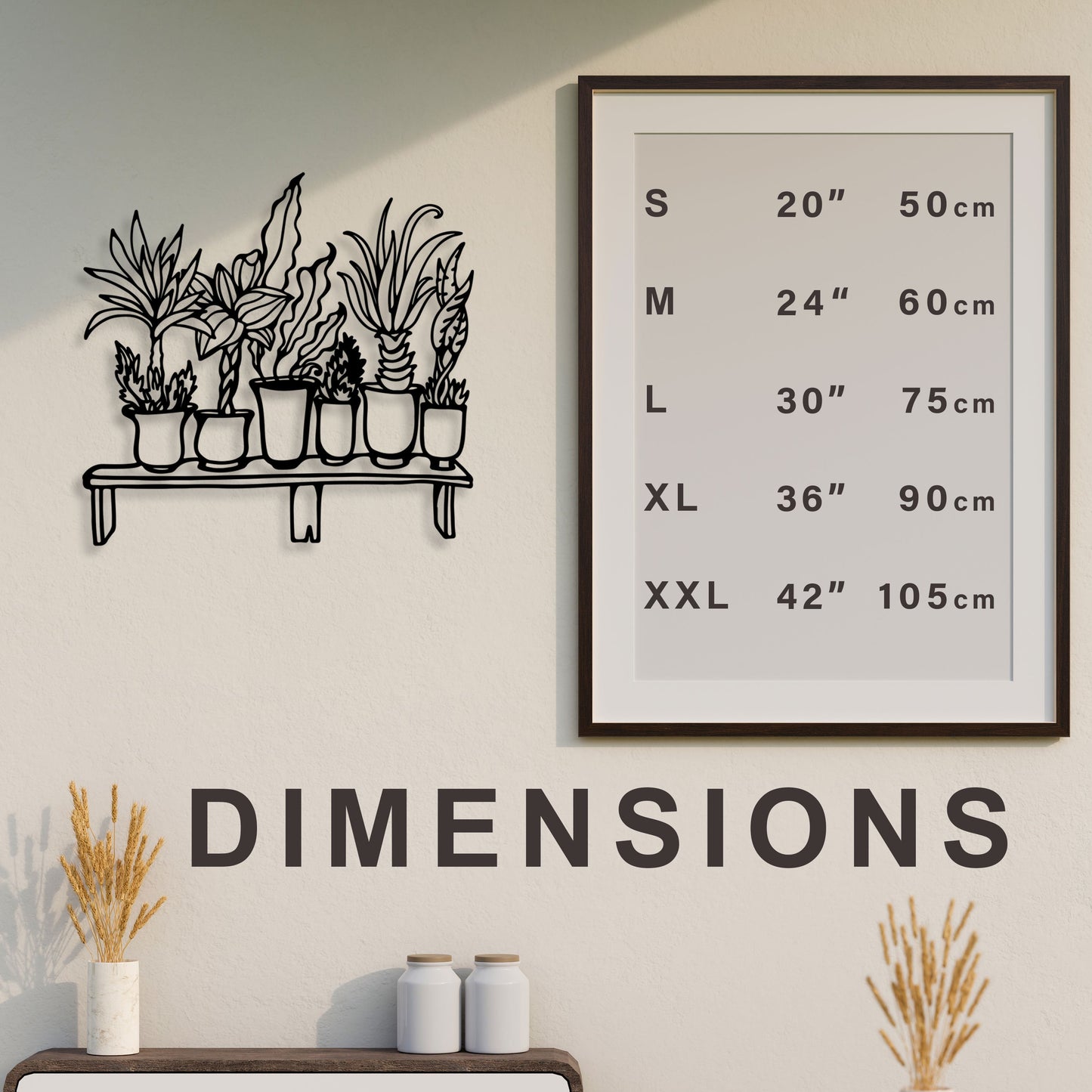 Flowers in Pot Metal Wall Art, Kitchen Metal Wall Decor, Headboard Metal Wall Art, Flower Lovers Unique Birthday Gift, Valentine's Day Gift