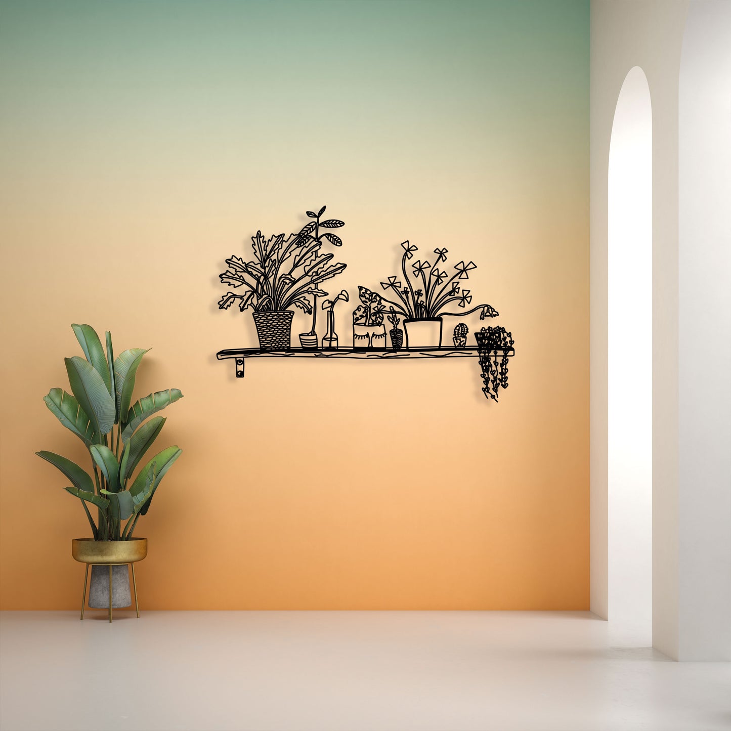 Metal Flower Wall Art, Flower Pot Metal Wall Decor, Kitchen Metal Wall Art, Unique Birthday Gift, Flower Garden Wall Art, Christmas Gift