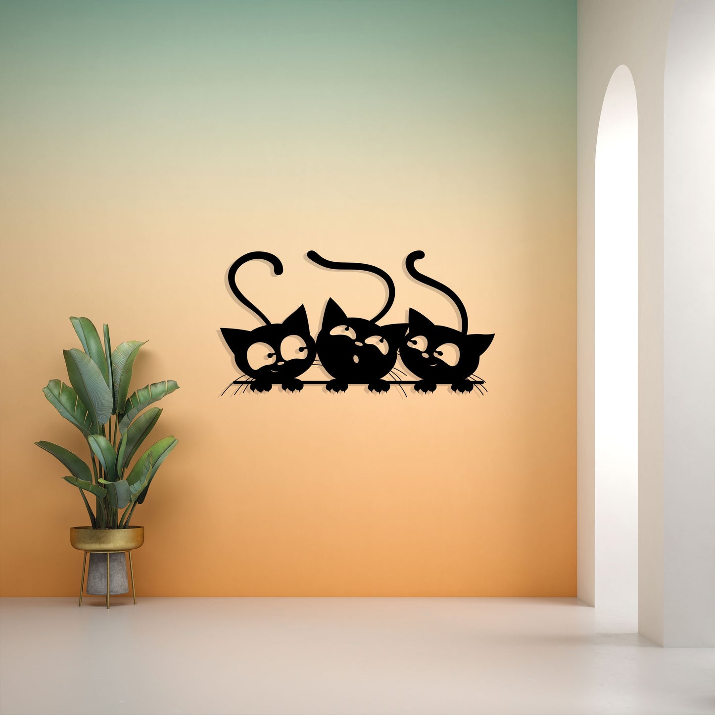 Cats Metal Line Wall Artt, Cat Wire Metal Wall Decor, Cat House Decor, Childs Room Door Sign, Cat Lovers Birthday Gift, Christmas Gift