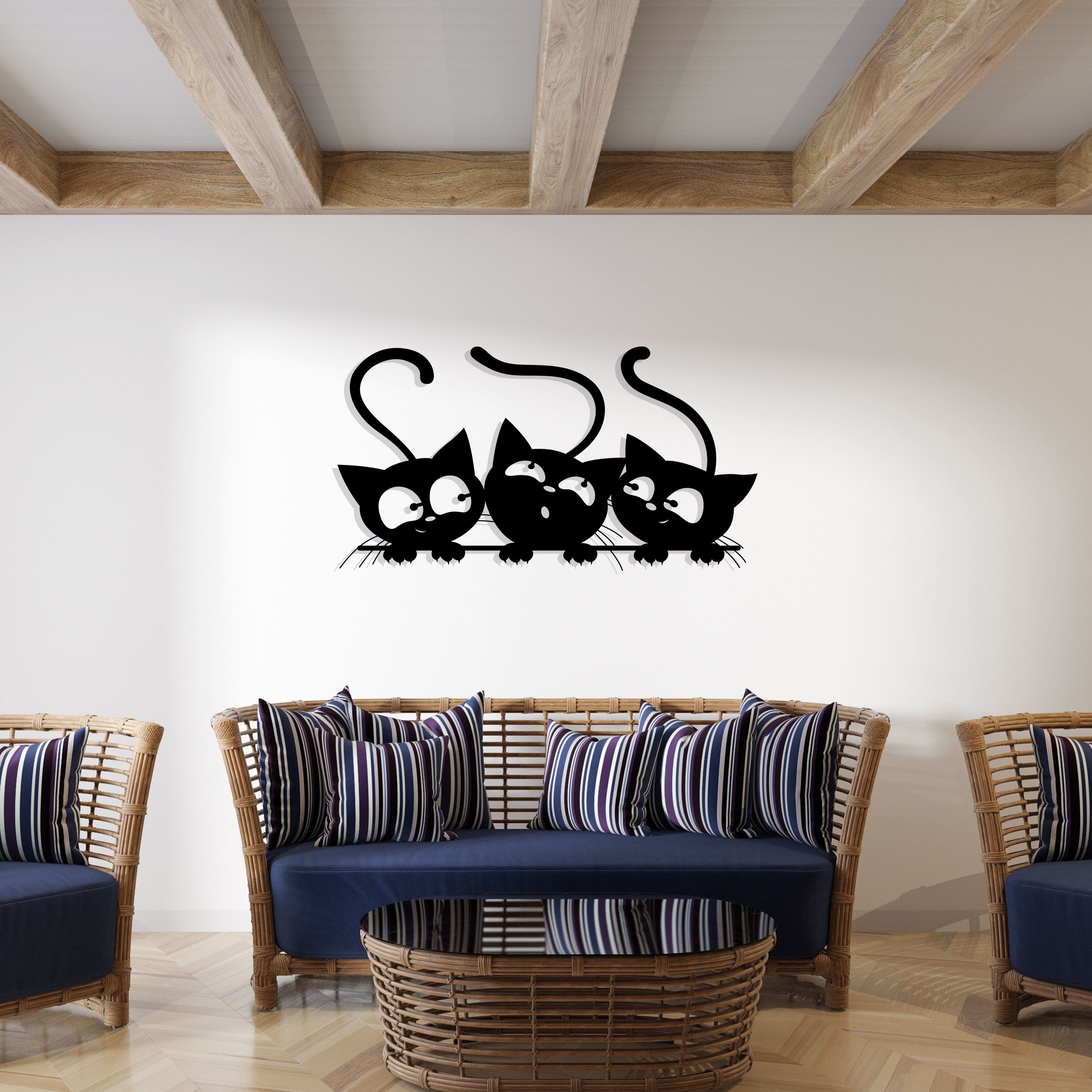 Cats Metal Line Wall Artt, Cat Wire Metal Wall Decor, Cat House Decor, Childs Room Door Sign, Cat Lovers Birthday Gift, Christmas Gift