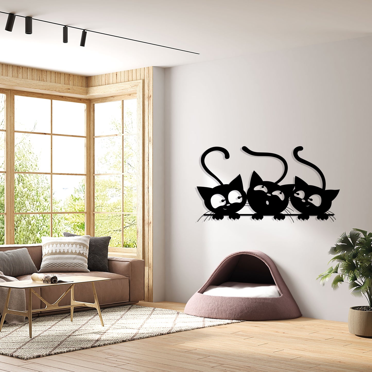 Cats Metal Line Wall Artt, Cat Wire Metal Wall Decor, Cat House Decor, Childs Room Door Sign, Cat Lovers Birthday Gift, Christmas Gift