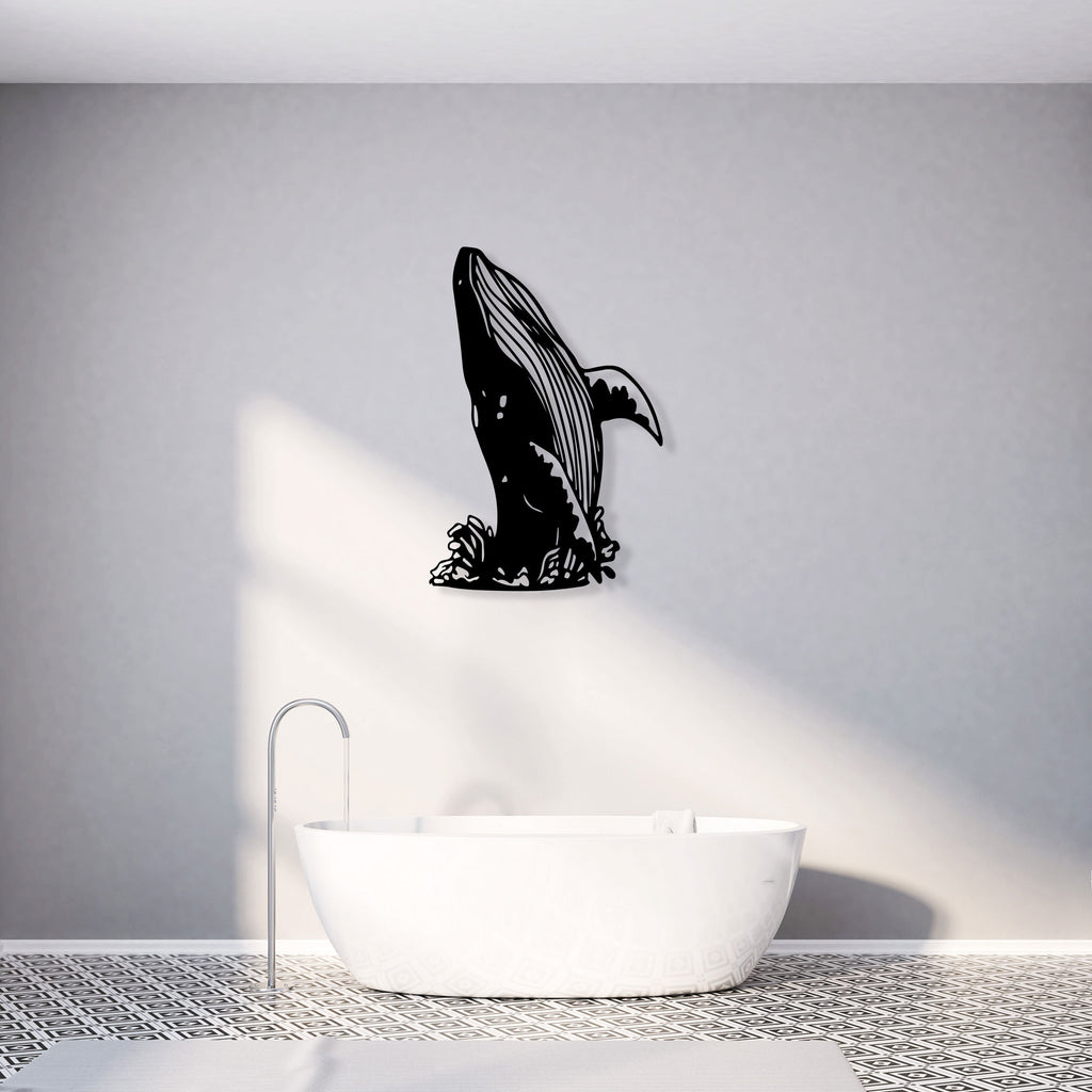 Orca Metal Wall Art, Whale Metal Wall Decor, Sea Lovers Gift, Housewarming, Porch Metal Wall Art, Ocean Lovers birthday Gift, Christmas Gift