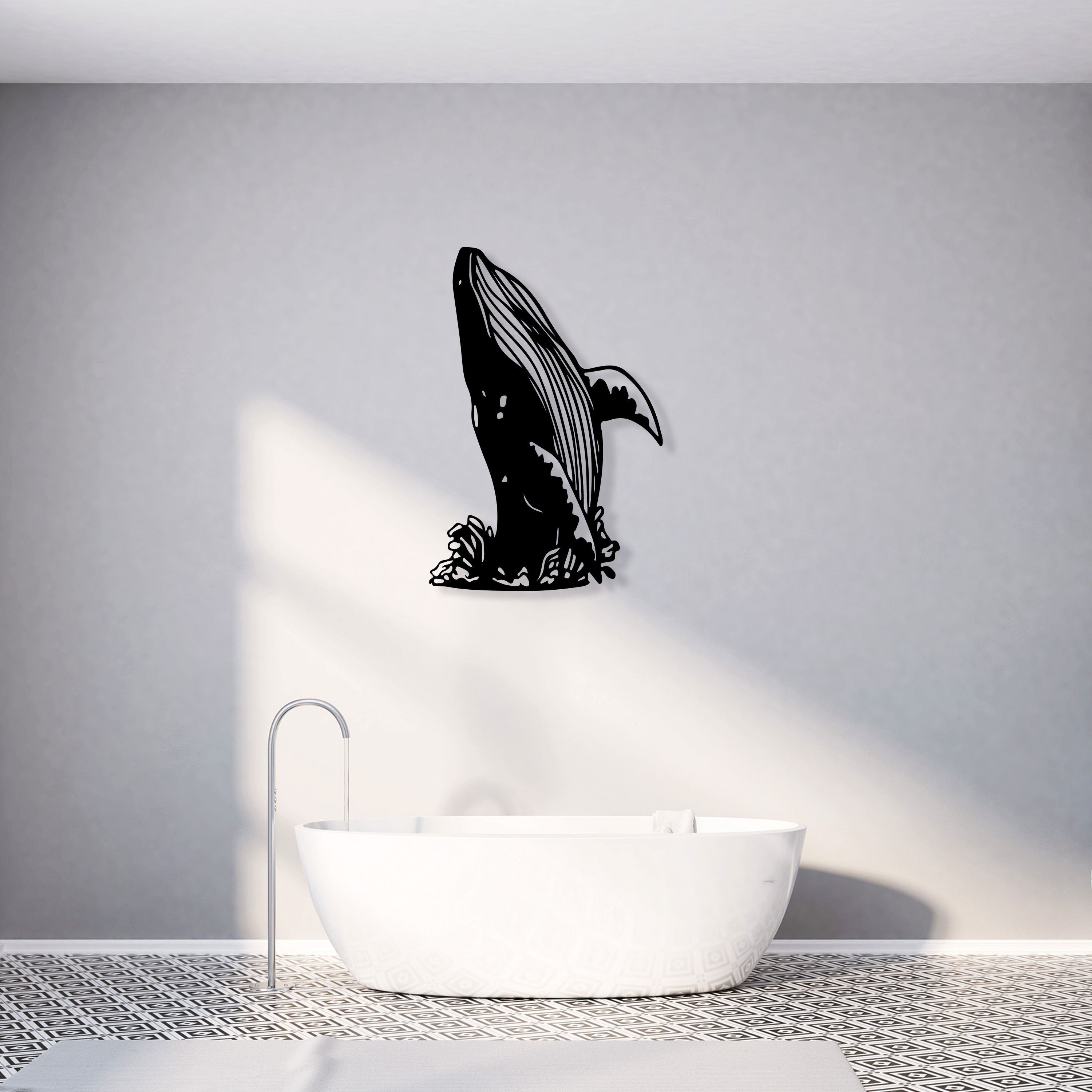 Orca Metal Wall Art, Whale Metal Wall Decor, Sea Lovers Gift, Housewarming, Porch Metal Wall Art, Ocean Lovers birthday Gift, Christmas Gift