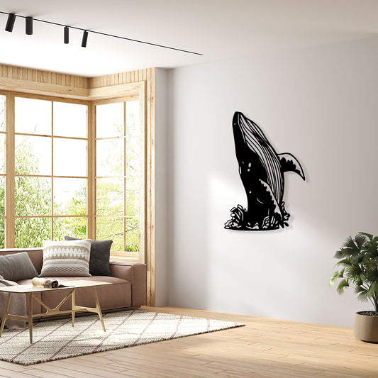 Orca Metal Wall Art, Whale Metal Wall Decor, Sea Lovers Gift, Housewarming, Porch Metal Wall Art, Ocean Lovers birthday Gift, Christmas Gift