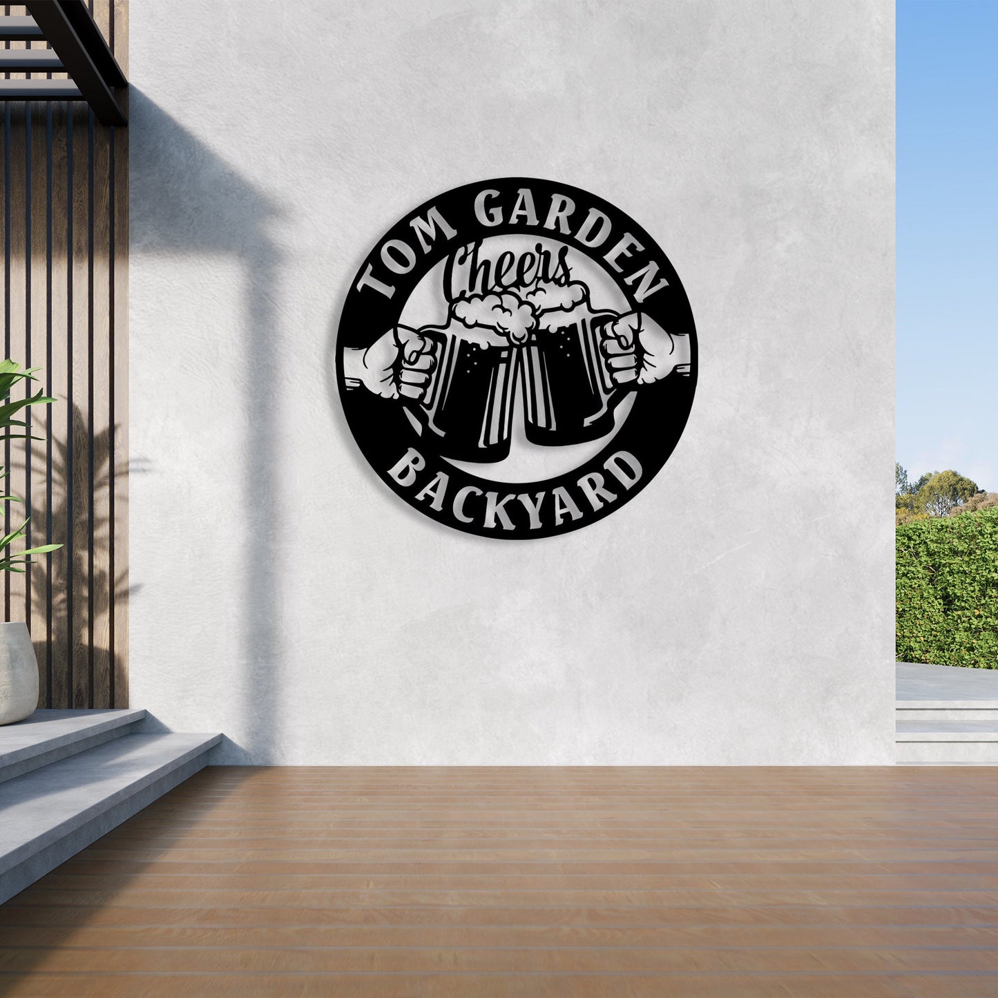 Personalized Metal Bar Name Sign, Backyard Garden Name Sign, Pub Lovers Gift, Best Anniversary Gift, Gift For Family, Bar and Grill Sign