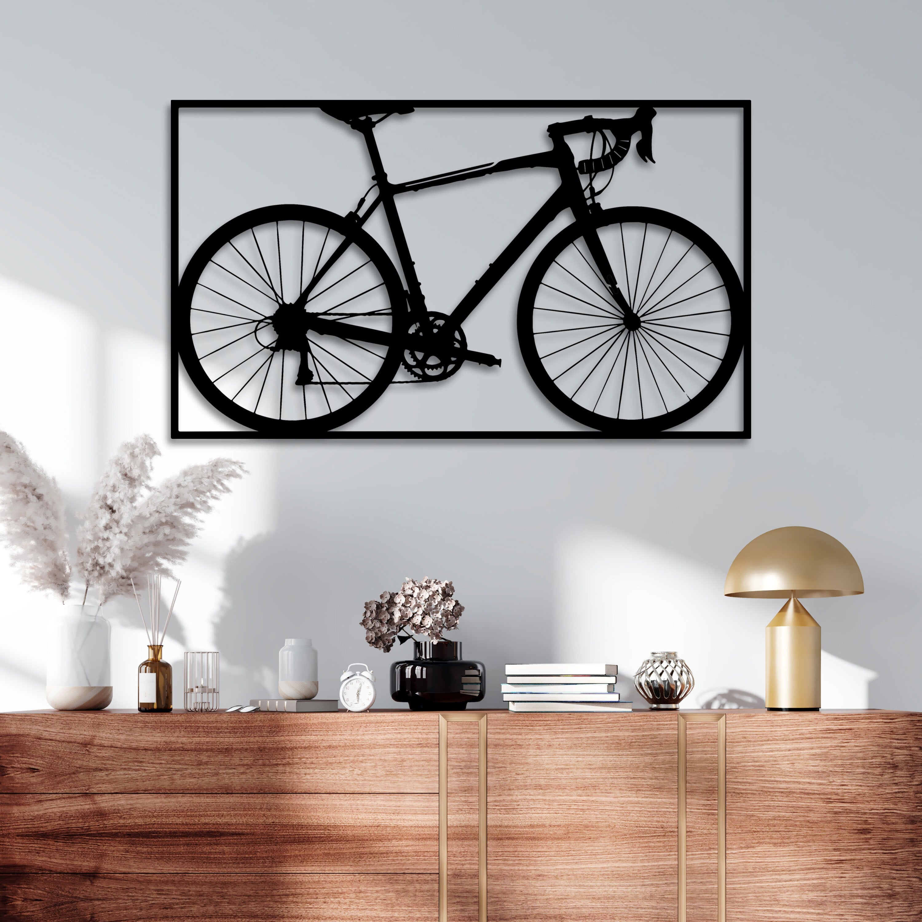 Bike Metal Wall Art, Home Decor Metal Cycle, Bicycle Lovers Birthday Gift, Yoga Room Wall Decor, Garage Entry Wall Art, Gift For Her