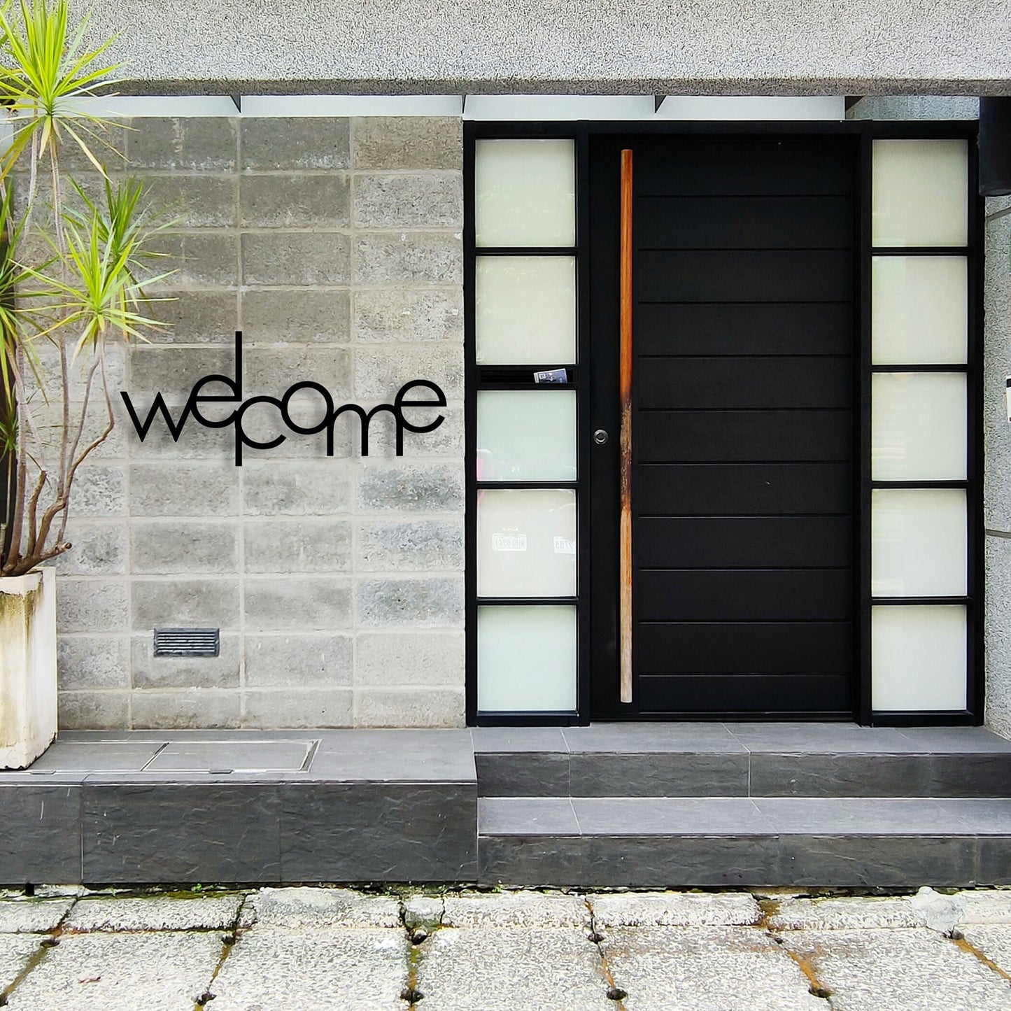 Welcome Metal Wall Art, House Entry Metal Welcome Sign, Gift for Her, Housewarming Gift, Unique Birthday Gift, Metal Home Entry Wall Decor