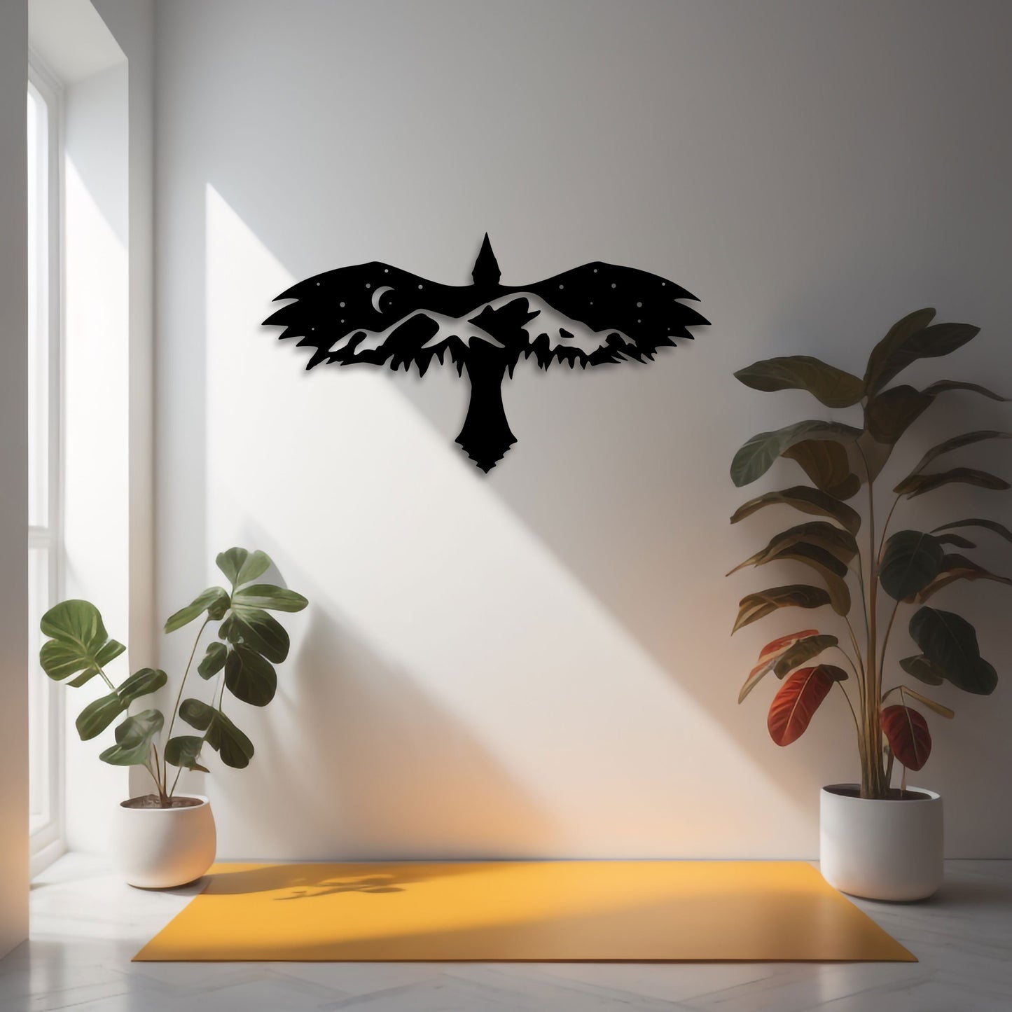 Eagle Metal Wall Art, Mountain Metal Home Decor, Unique Birthday Gift, Porch Wall Art, Eagle Lovers Gift, Housewarming, Valentine's Day Gift