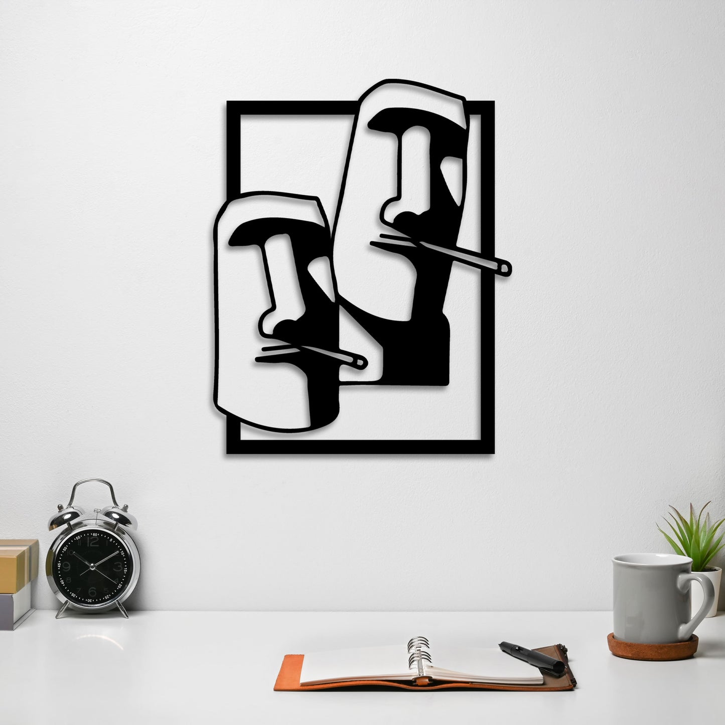 Man Smoking Abstract Metal Wall Art, Picasso Style People Metal Home Decor, Man Cave Metal Gift, Unique Birthday Gift, Valentine's Day Gift
