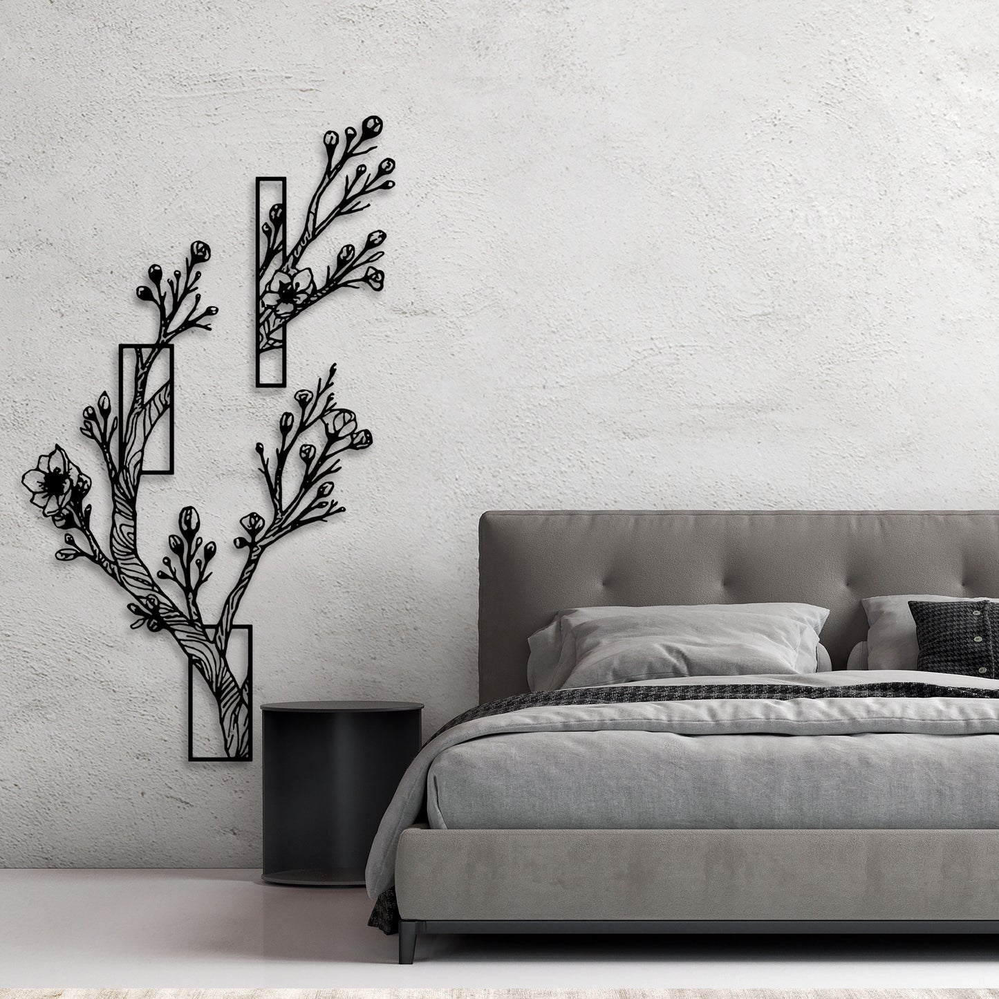Flovers Rose Metal Wall Art, Tree of Life Wall Decor, Kitchen Metal Wall Art, Yoga Room Metal Wall Art, Gift for Her, Garden Lovers Gift