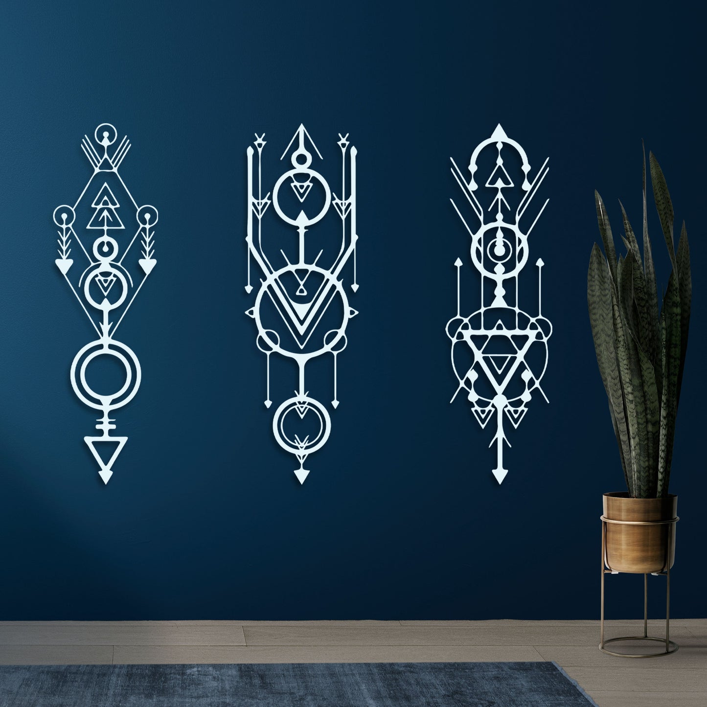 Viking Metal Wall Art, Valhalla Line Metal Home Decor, Unique Birthday Gift, Minimalist Office Decor, Gift for Her, iconic Viking Gift