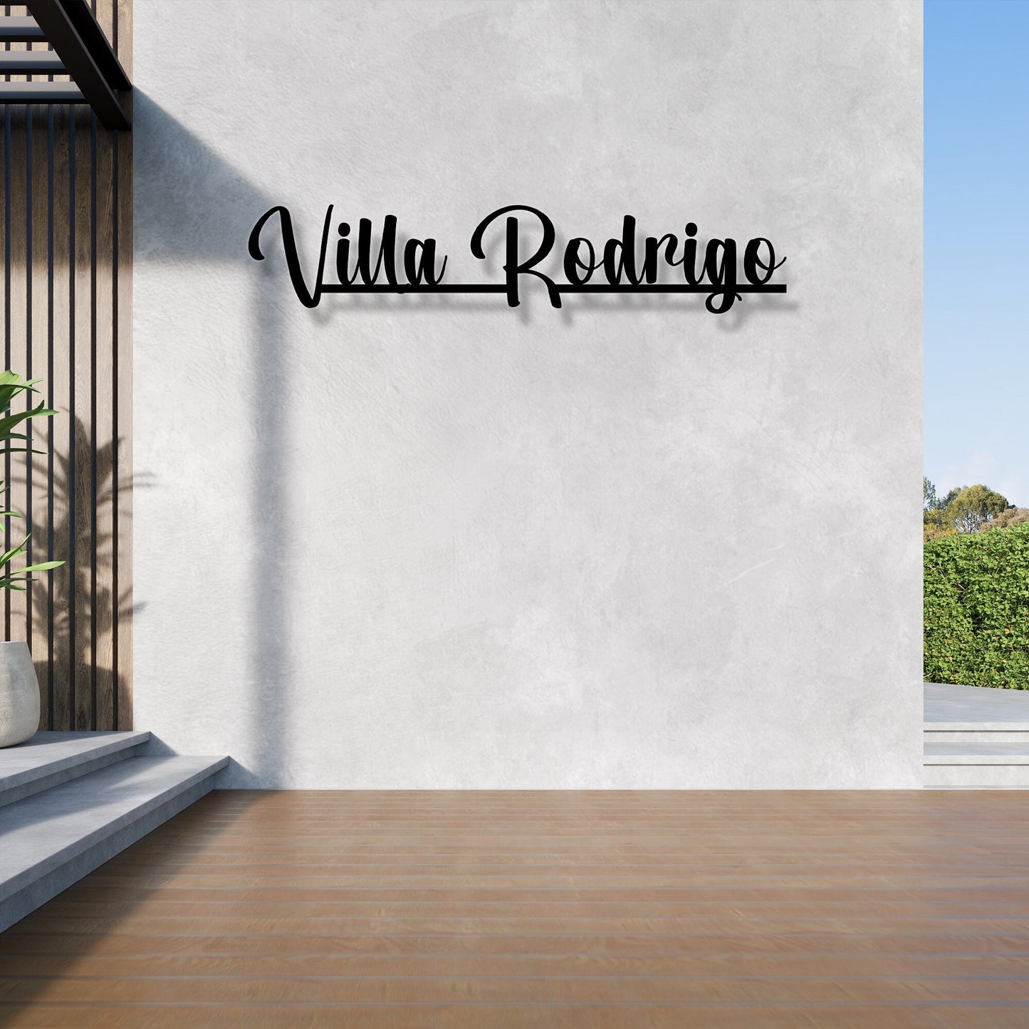 Personalized Metal Villa Name Sign, Custom House Entry Sign, Custom Metal Family Name, Anniversary Gift, Christmas Gift, Address Metal Sign