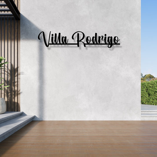 Personalized Metal Villa Name Sign, Custom House Entry Sign, Custom Metal Family Name, Anniversary Gift, Christmas Gift, Address Metal Sign