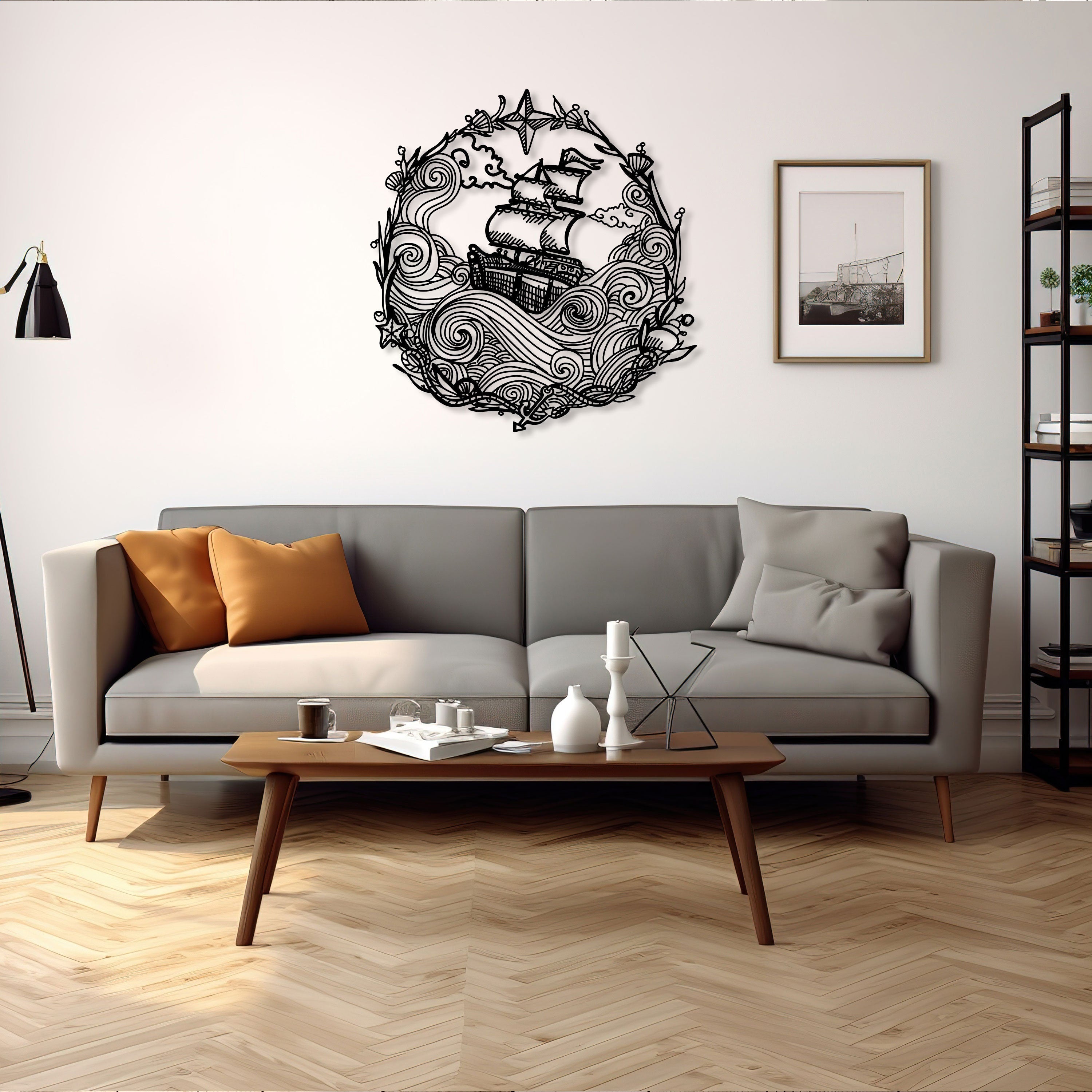 Wave Sailor Metal Wall Art - Beach House Decor - Unique Birthday Gift