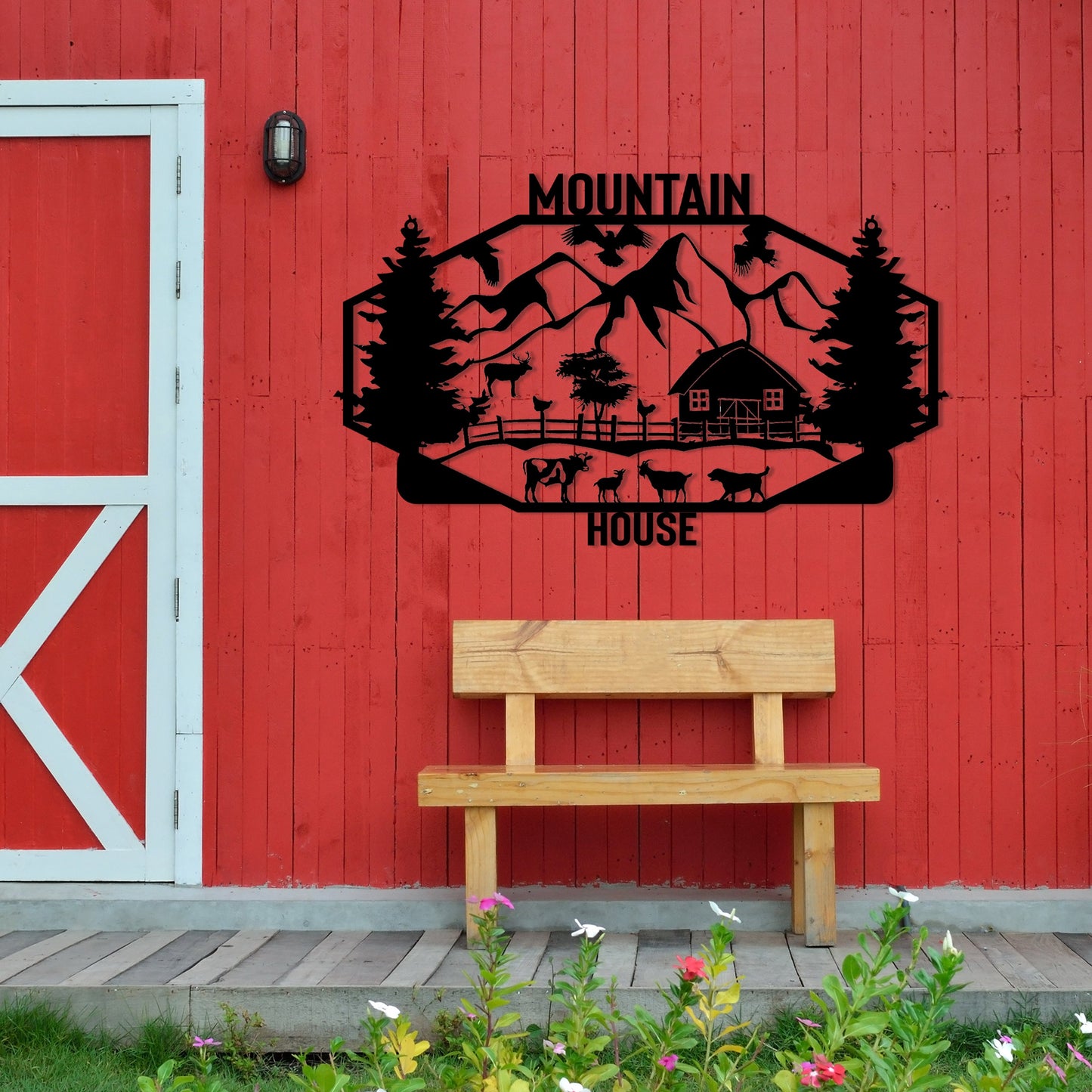 Personalized Farmhouse Entry Sign, Custom Family Name Sign, Unique Anniversary Gift, Gift For Family, Custom Cottage Name Established Sign