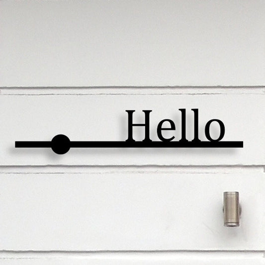 Personalized Hello Metal Wall Sign, Custom Metal Words on a Line , Personalize Metal Villa Name, Metal Address or Street Number, Custom Text