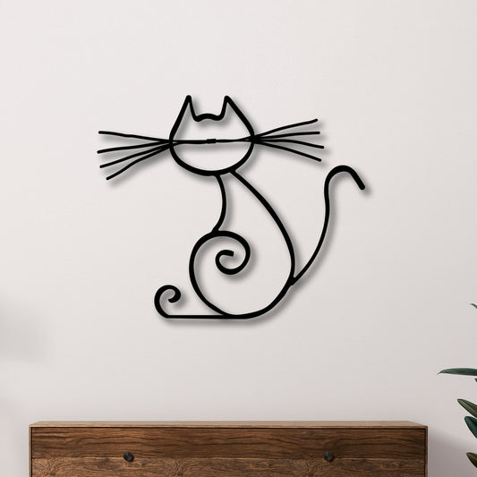 Metal Cat Metal Wall Art, Cat Lovers Birthday Gift, Cat Metal Home Decor, Valentine's Day Gift, Pet House Head Decor, Best Gift, for Her