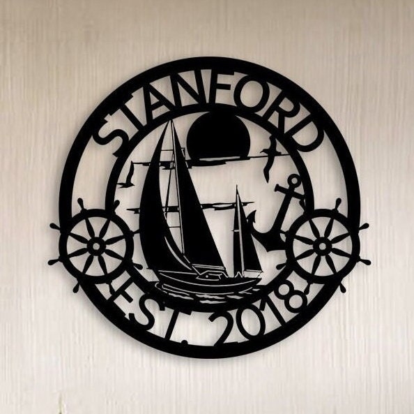 Personalized Yacht Metal Wall Art, Marine Metal Wall Art, Custom Metal Sign, Organization Sign, Sign, Yacht Wall Sign, Valentine's Day Gift