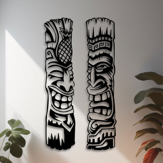 Aztec Mask Metal Wall Art, Yoga Room Metal Decor, African Mask Metal Wall Decor, Retro Metal Wall Decor, Gift for Her, Valentine's Day Gift