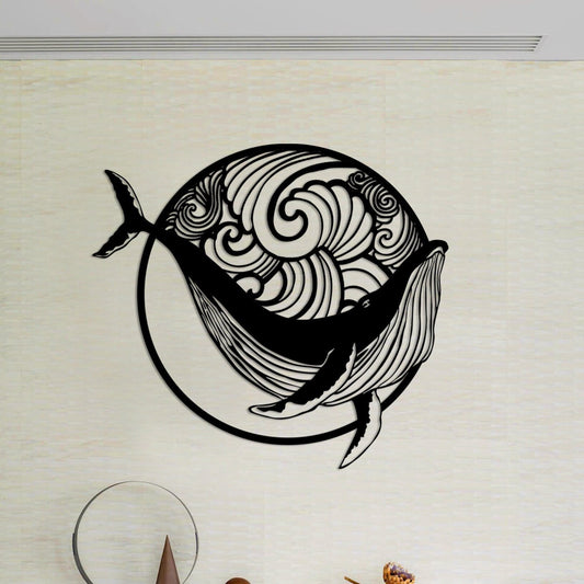 Orca Whale Metal Wall Art , Ocean Lovers Metal Wall Decor, Whale Metal Wall Art, Gift for him, Sea Lover Birthday Gift, Valentine's Day Gift