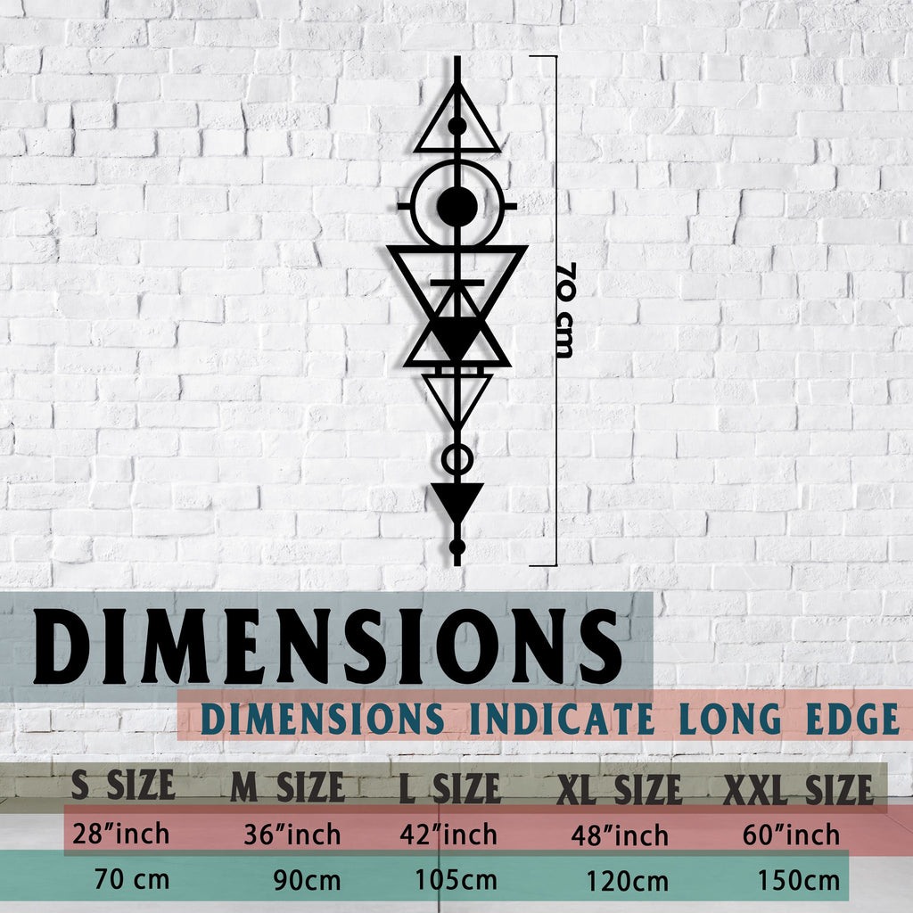 Geometric Metal Wall Art - Modern Minimalist Home Decor - Unique Birthday Gift