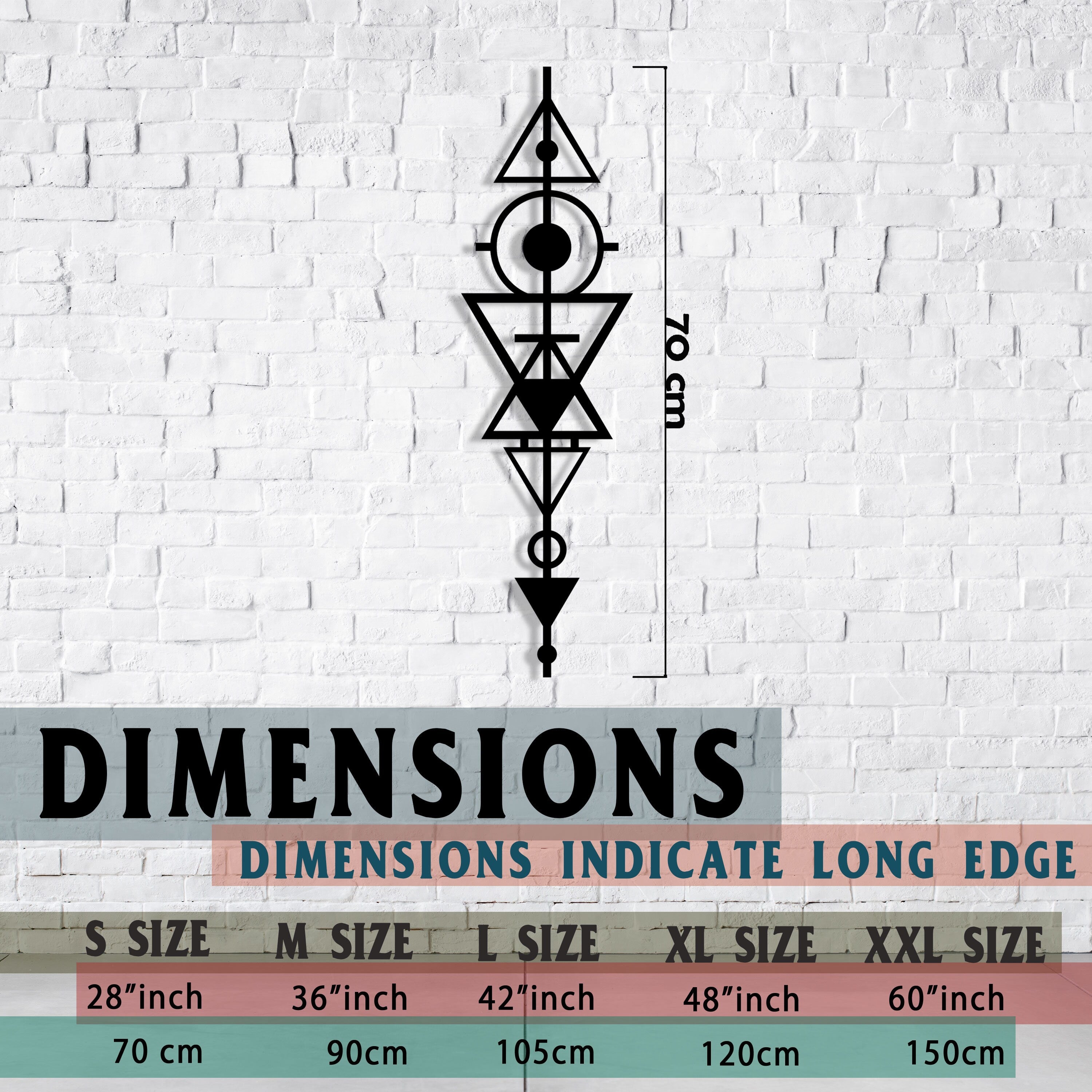 Geometric Metal Wall Art - Modern Minimalist Home Decor - Unique Birthday Gift