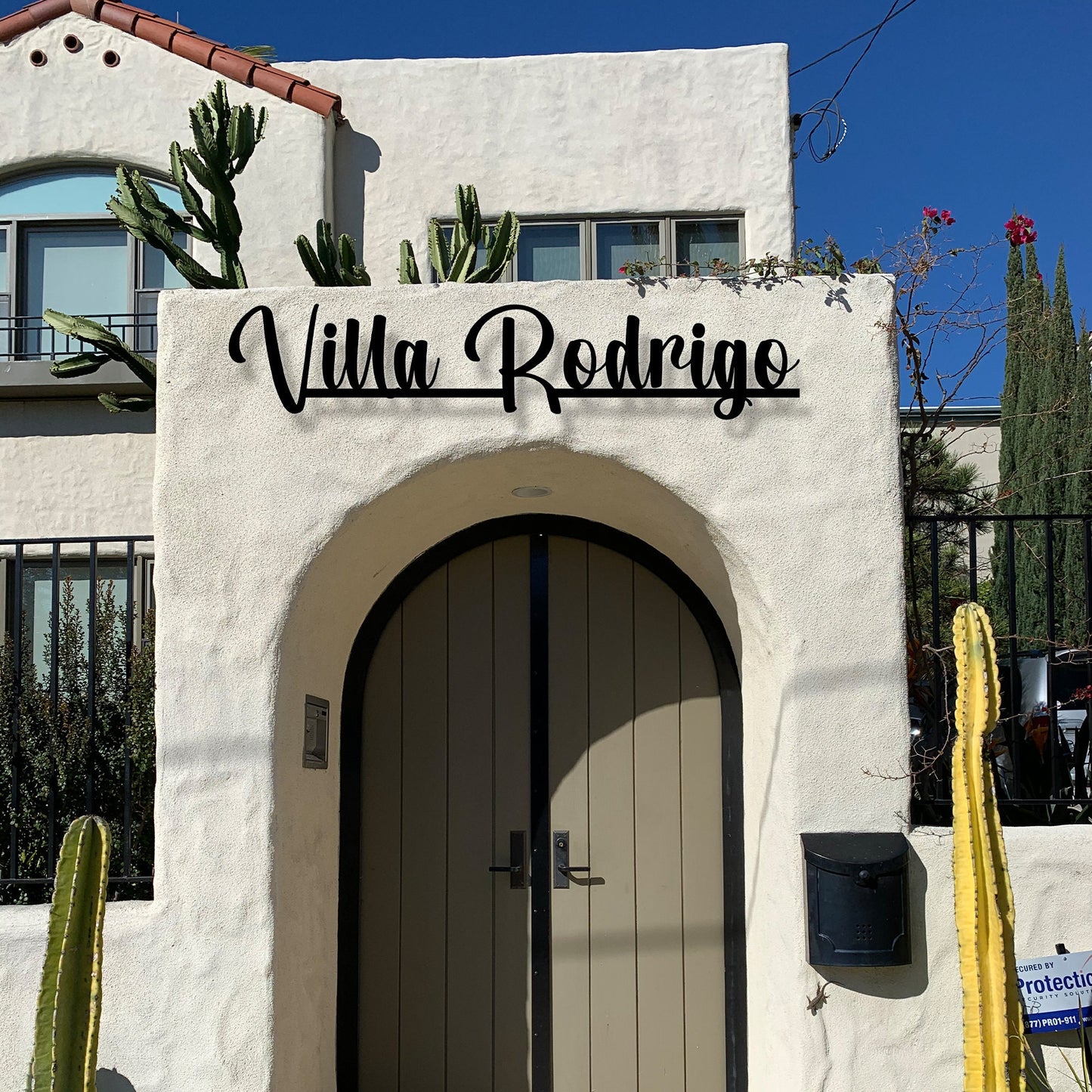 Personalized Metal Villa Name Sign, Custom House Entry Sign, Custom Metal Family Name, Anniversary Gift, Christmas Gift, Address Metal Sign