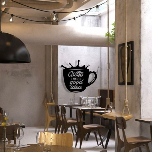 Coffee Time Metal Wall Art, Coffee Bar Metal Decor, Coffee Lovers Gift, Kitchen Metal Wall Art, Office Metal Wall Decor, Gift for Family