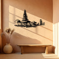 Pine Tree Mountain Metal Wall Art - Modern Home Decor - Unique Birthday Gift