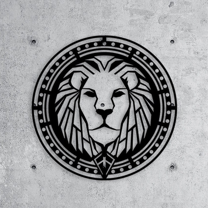 Lion Head Metal Wall Art, Alliance Metal Locket Sign, Lion King Metal Wall Decor, Birthday Gift, Valentine's Day Gift, iconic Metal Decor