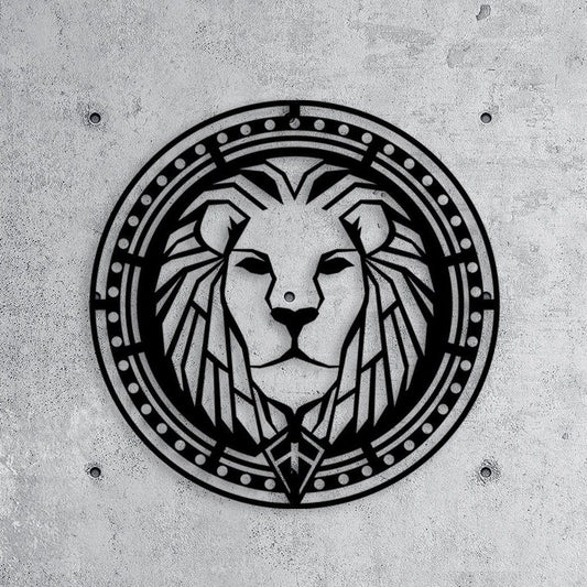 Lion Head Metal Wall Art, Alliance Metal Locket Sign, Lion King Metal Wall Decor, Birthday Gift, Valentine's Day Gift, iconic Metal Decor